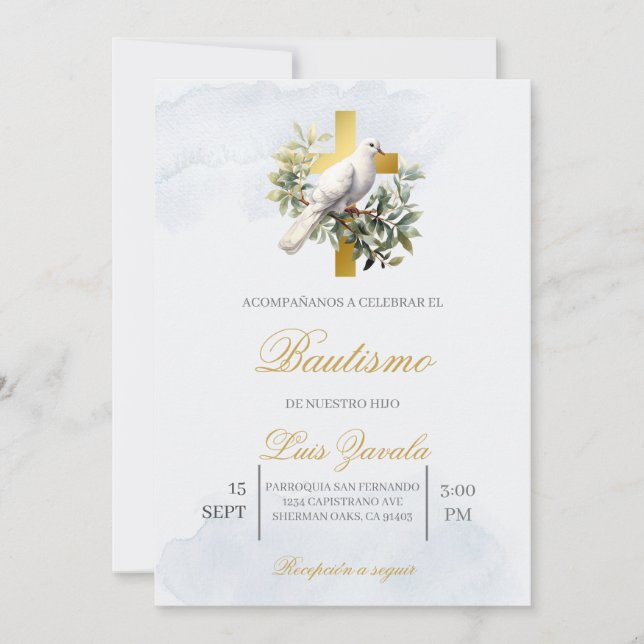Invitación para bautismo einladung (Vorderseite)