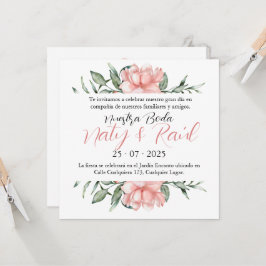 Invitación para Bodas Rosa Pastel Einladung