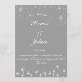 invitación pre-boda diente de león einladung