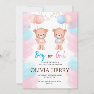 INVITACION REVELACION DE GENERO EINLADUNG