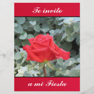 Invitación - Te invito eine MI-Fiesta - La Rosa Einladung