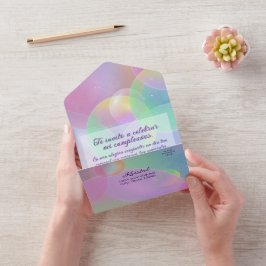 Invitación Todo En Uno - Cumpleaños - Editable All In One Einladung