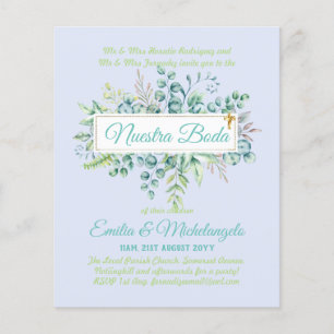 Invitaciones de Boda Baratas HOJAS Modernas