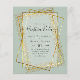Invitaciones de Boda, spanisches Budget für Hochze Flyer