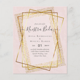 Invitaciones de Boda, spanisches Budget für Hochze Flyer