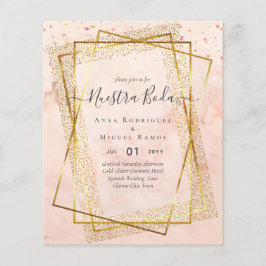 Invitaciones de Boda, spanisches Budget für Hochze Flyer