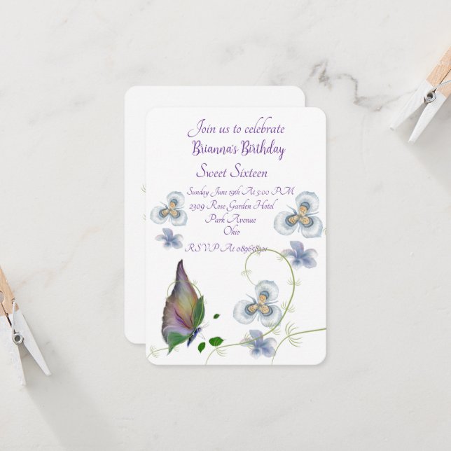 Invitation  (Devant/Arrière en situation)