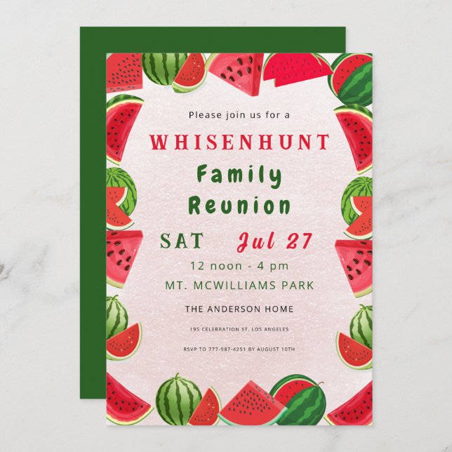 Invitation (Devant / Derrière)