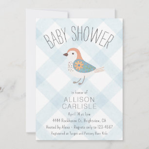 Invitation 001 Ciel Bleu Fleur Florale Mignon Carton D'invita