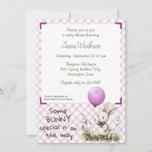 Invitation 006 Vin Pourpre • Some Bunny Special Baby Shower