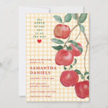 010 Gingham Bébé Fête Prénatale Pomme d'Ambre de N