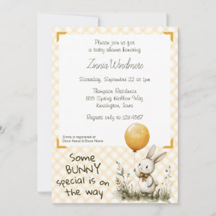 Invitation 010 Orange Ambre • Un bébé spécial pour Some Bunny