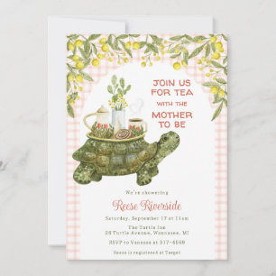 Invitation 011 Jardin en terre cuite Thé Tortue Baby Shower
