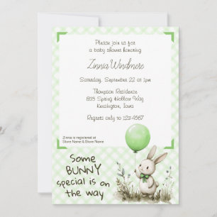 Invitation 017 Vert de mousse • Baby Shower spécial pour un(e
