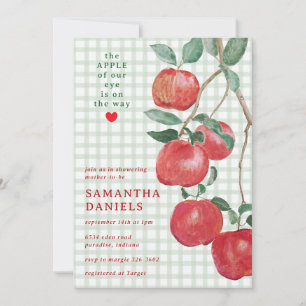 Invitation 019 Forest Poireau de nos Yeux Gingham Baby Shower