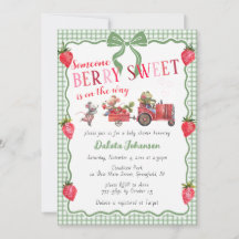 019 Gingham de forêt baie douce Baby Shower de fer