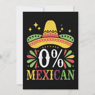 Invitation 0% Mexicain Zéro% Drôle Cinco De Mayo