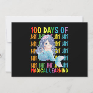 Invitation 100 Jours D'Apprentissage Magique École De Sirène