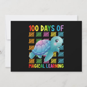 Invitation 100 Jours De Magical Learning Turtle School