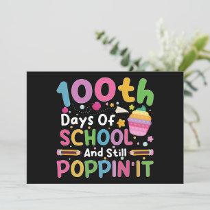 Invitation 100 jours d'école et fille toujours branchée 