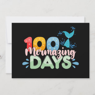 Invitation 100 Jours merveilleux 100e Jour de l'école Sirène