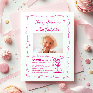 Invitation 100e anniversaire de fête Photo Espresso Martini