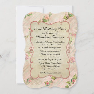 Invitation 100e anniversaire de fêtes cadre de défilement ave
