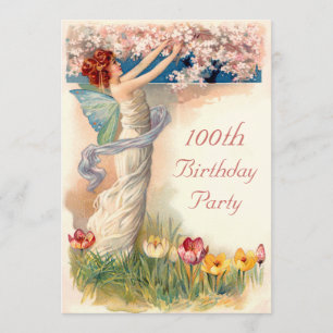 Invitation 100e anniversaire de la floraison Vintage