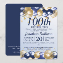 100e anniversaire de la Marine Gold Balloons Party