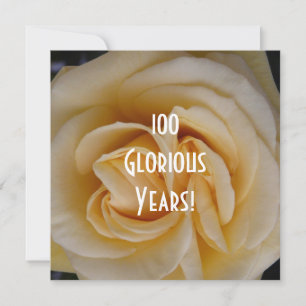 Invitation 100e anniversaire - Rose jaune