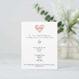 Invitation (10,8 x 14,2 cm) - Baby Shower Briefkaa Postkarte