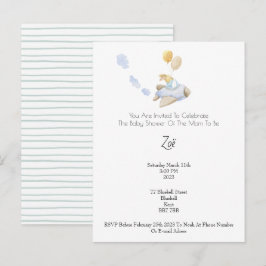 Invitation (10,8 x 14,2 cm) - Baby Shower Postkarte