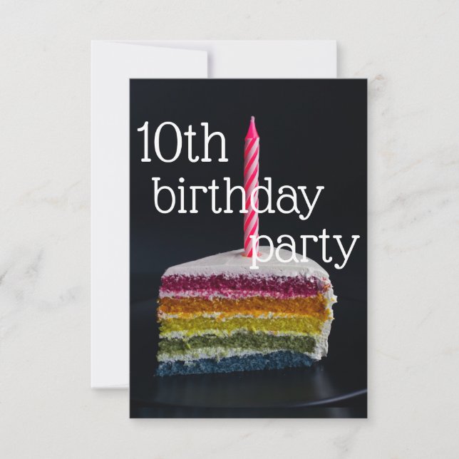 Invitation 10e anniversaire, anniversaire, 10 ans, 10 ans, 10 (Devant)