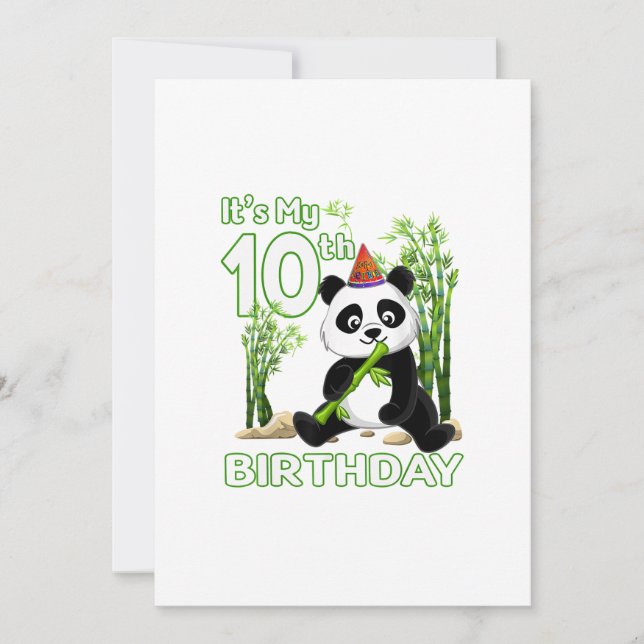 Invitation 10e anniversaire Cadeaux 10 ans Vieux fête Animal  (Devant)