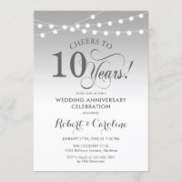 10e anniversaire de mariage - Argent blanc