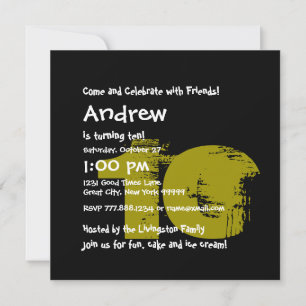 Invitation 10e anniversaire fête 10 ans Grunge Z02B