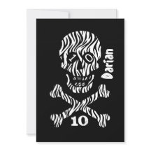 10e anniversaire ou toute année Crâne et os croisé