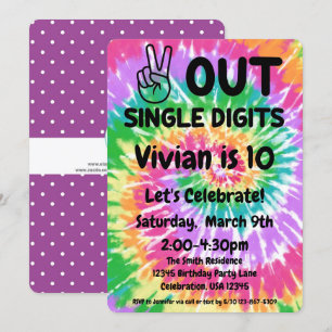 Invitation 10e anniversaire Paix à un chiffre