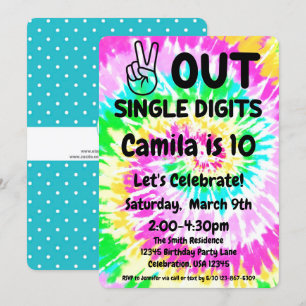 Invitation 10e anniversaire Paix à un chiffre