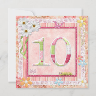 Invitation 10e anniversaire style scrapbooking