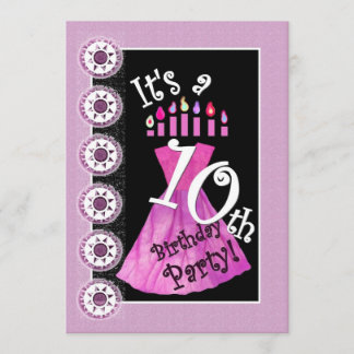 Invitation 10ème modèle W1174 de robe de ROSE de fête