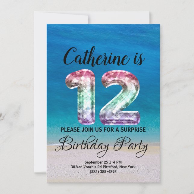 Invitation 12e anniversaire (Devant)