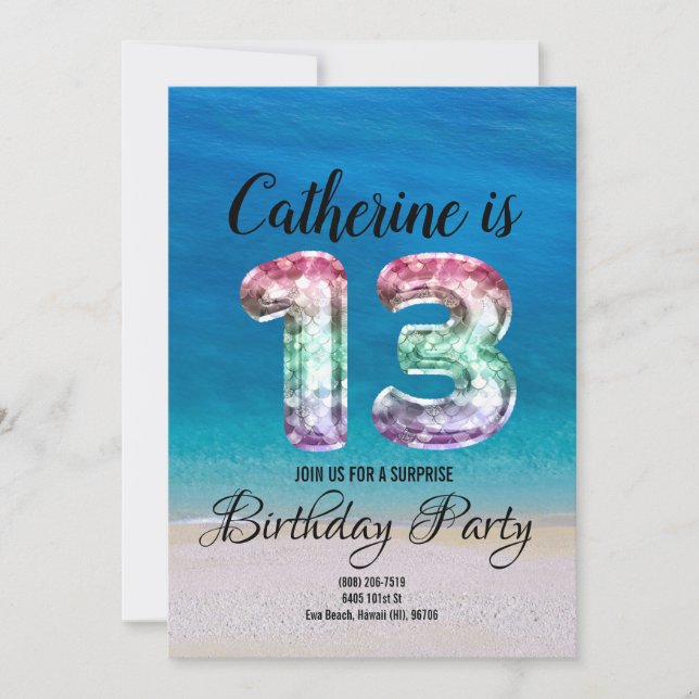 Invitation 13e anniversaire (Devant)