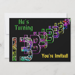Invitation 13e anniversaire, Invitation, nombre Abstrait, Gar