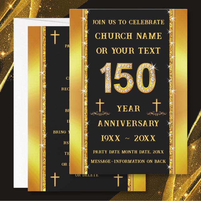 Invitation 150e anniversaire de l'église Idées de célébration (150th Church Anniversary, Invitations. 150 years church anniversary ideas. 150th church anniversary.)