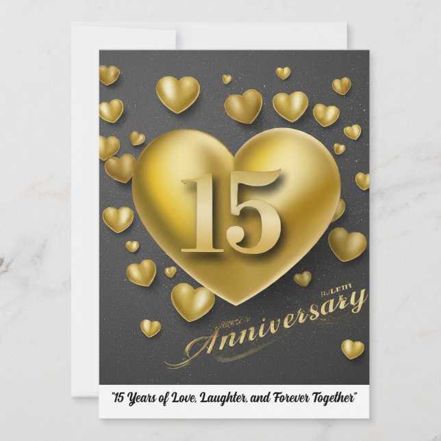 Invitation 15e anniversaire du Mariage (Devant)