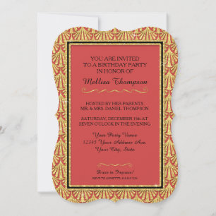 Invitation 15E Anniversaire Fête Glam Gatsby Style Gatsby
