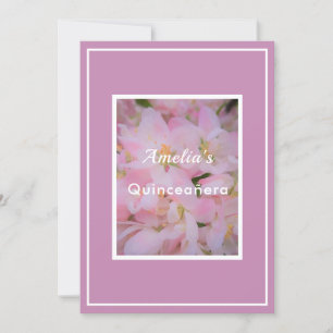 Invitation 15e anniversaire Quinceañera photo de fleurs de ce