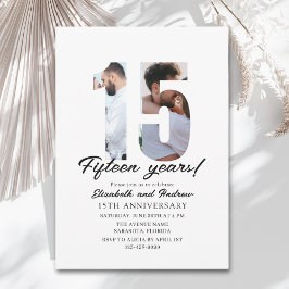 Invitation 15th Anniversary with Photo Minimalist