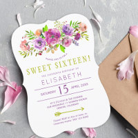16e anniversaire bohème floral chic sweet sixteen